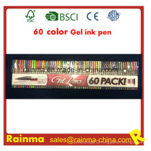 Sistema de pluma de tinta de gel de calidad superior de 60 colores